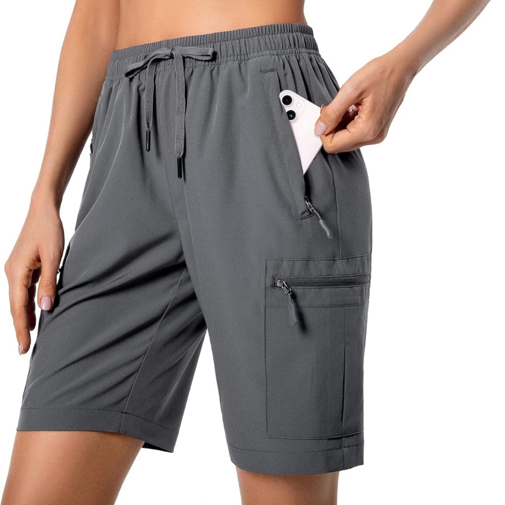 Women's Gray Drawstring Shorts